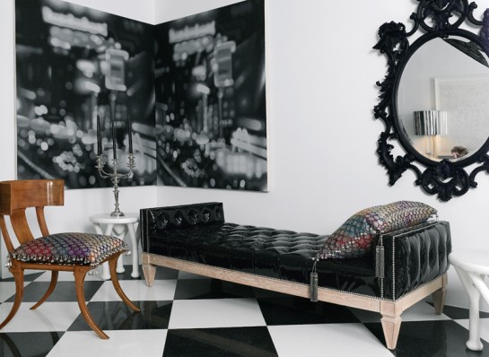 patent leather daybed